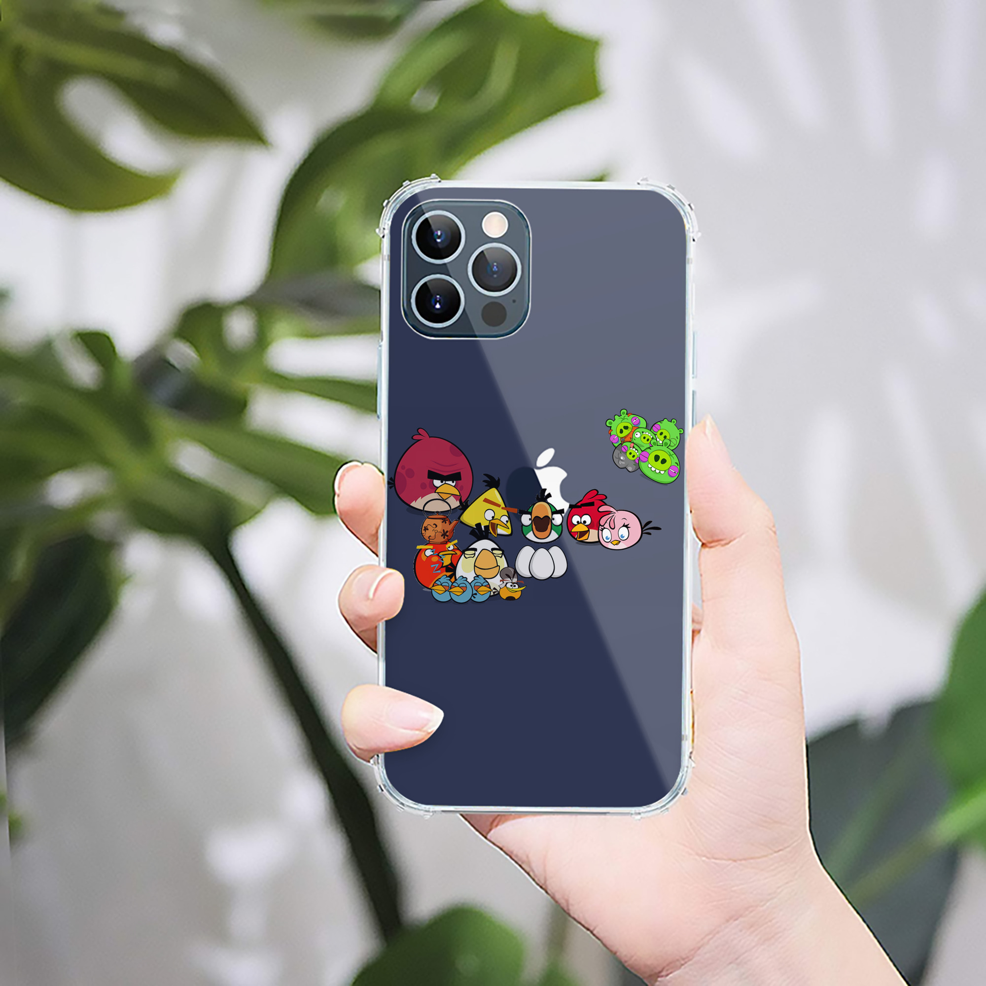 （画像用） Angry Birds アングリーバード 【iPhone 12シリーズ対応】透明スマホケース（クリアソフトケース）